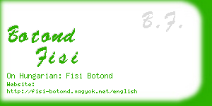 botond fisi business card